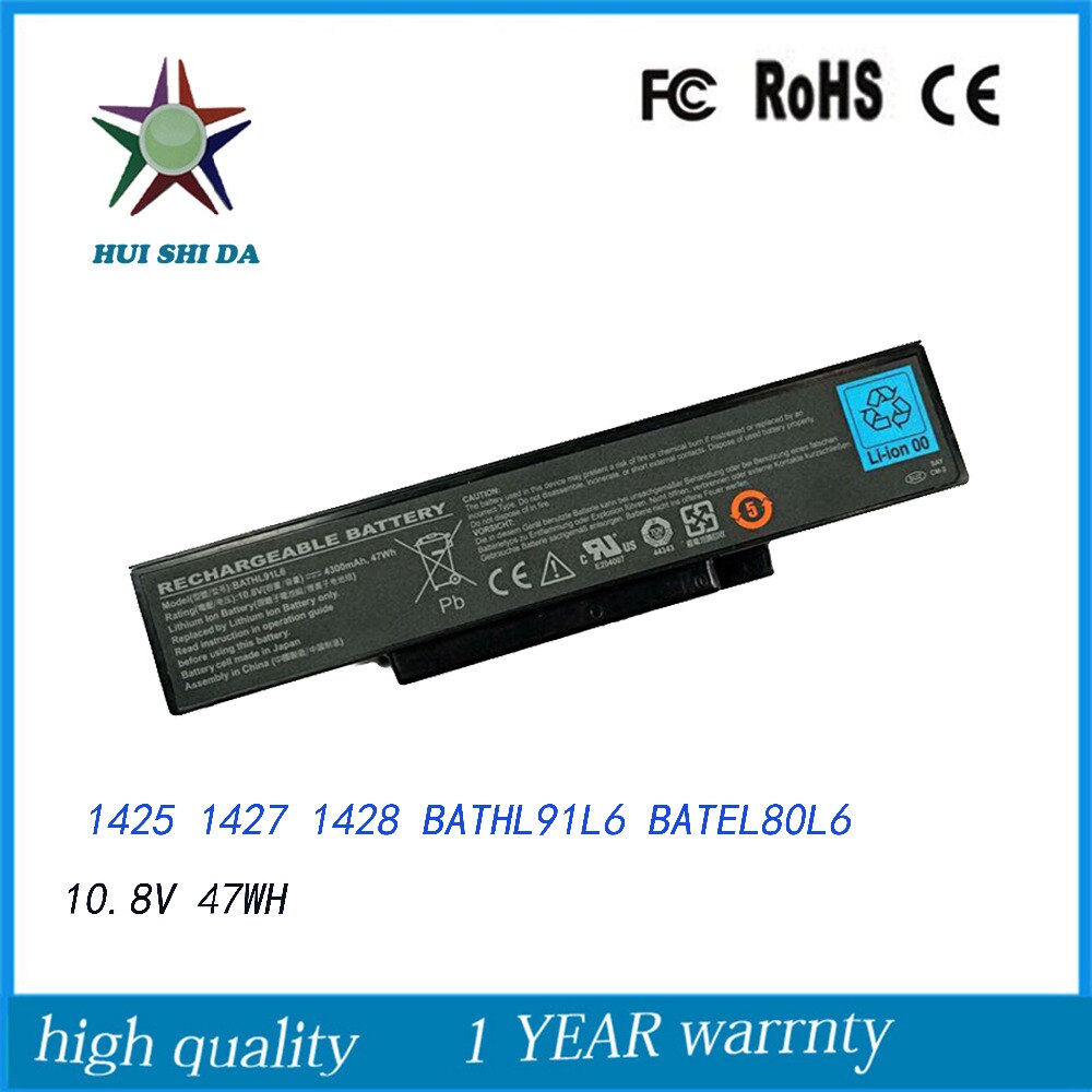 Laptop Battery for Dell Inspiron 1425 1426 1427 BATEL80L6 BATHL90L6