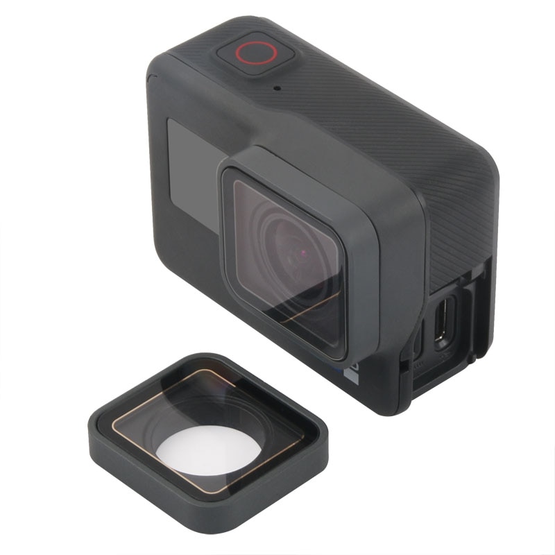 Anel de lente uv para gopro hero 5/6/7, case de proteção e reparo para substituição, cor preta