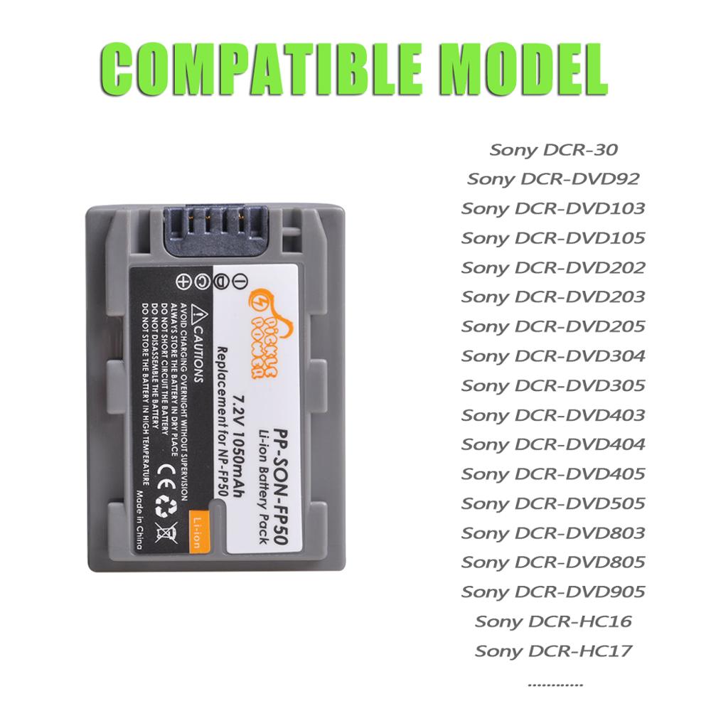NP-FP50 NP FP50 NPFP50 Battery and LED Charger Set for Sony NP-FP30 NP-FP50 NP-FP60 NP-FP70 NP-FP71 NP-FP90 Sony DCR-SX40 SX40R