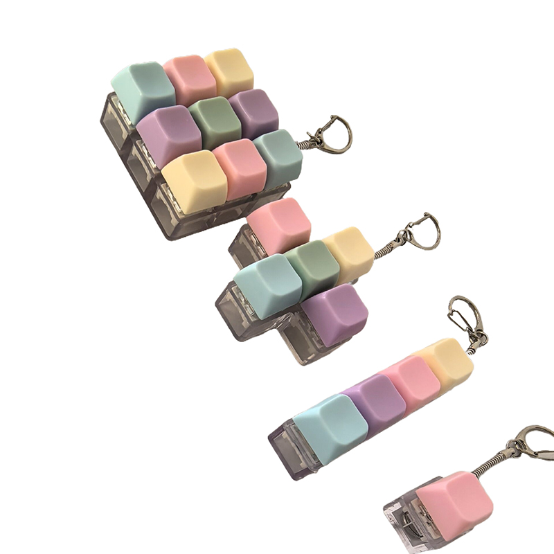 1/4/5/9 toetsen mechanisch toetsenbord as tester knop toetskap sleutelhanger toetsenbord sleutelhanger speelgoed vinger toetsenbordkapjes speelgoed