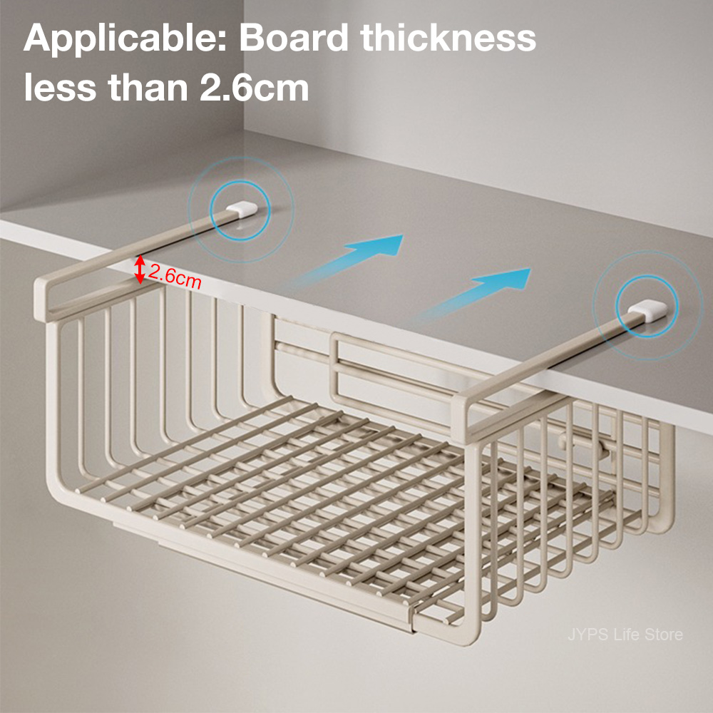 Estante de almacenamiento de cocina expandible, cesta de almacenamiento de armario multiusos, cesta colgante de Metal de gran capacidad, estante colgante retráctil