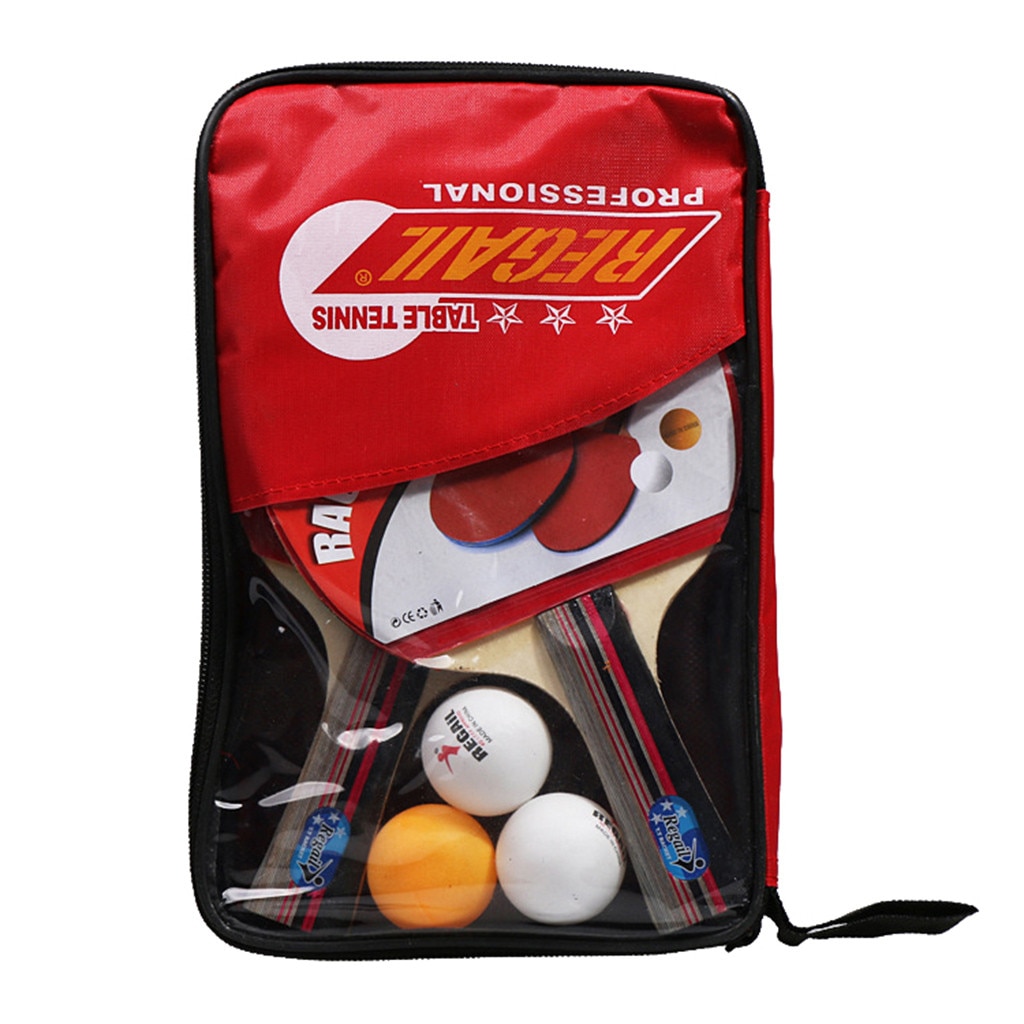 2pcs Table Tennis Ping-pong Racket Paddle Bat+3pcs Ball Bag Set For Man And Women настольный теннис