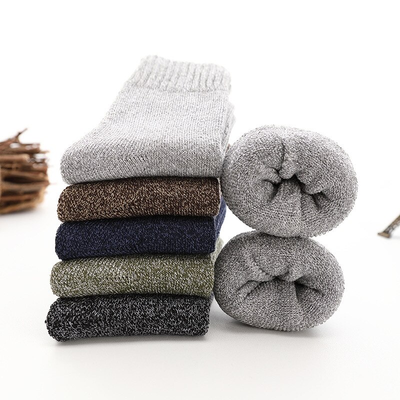 S010 Brand 5pcs/ pack navy blue grey brown Casual Breathable winter warm Male Socks men's Cotton Socks: mixed 5 pcs
