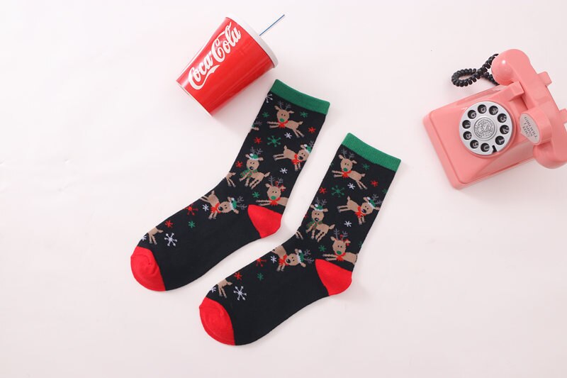 Christmas Socks For Children Elderly Elk Snowman Cotton Stocking Year Socks Christmas Decoration Boys Girls Christmas: 02