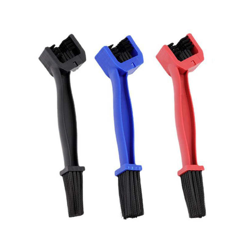 Draagbare kettingreiniger motorfiets racefiets kettingreinigingsborstel fietsreinigingsgereedschap fietsketting reiniging onderhoudsgereedschap: WHITE