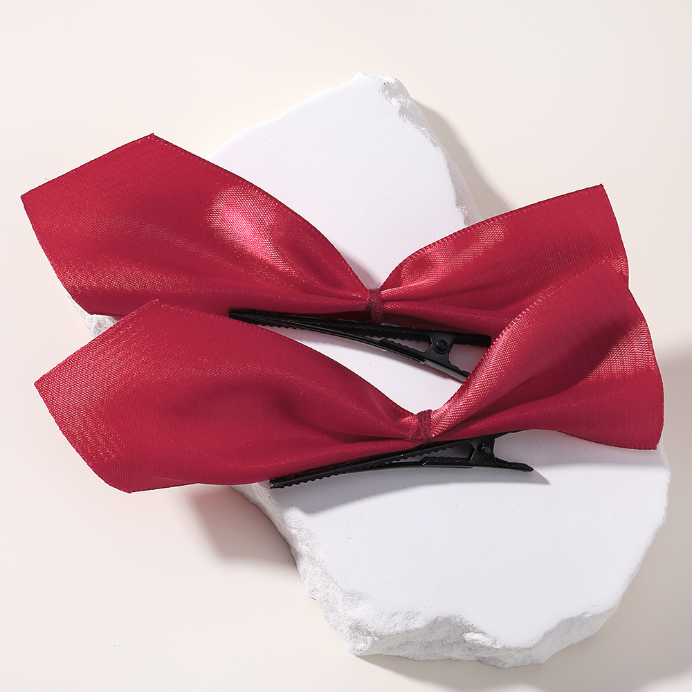 Pinza para el pelo pequeña con lazo rojo y negro para niña y mujer, pinza para el pelo con lazo de terciopelo de princesa, herramientas de peinado coreanas: Caqui oscuro
