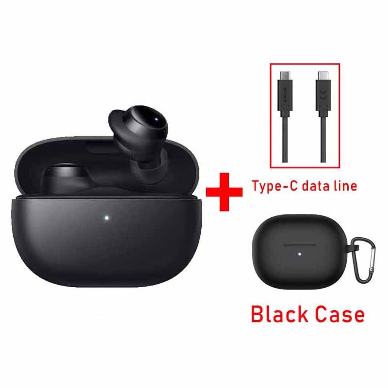 Xiaomi Earphone Redmi Buds 3 Lite Youth Edition Tws Wireless Bluetooth 5.2 Gaming Headset Touch Control noise Earbuds 3 With Mic: Add black case