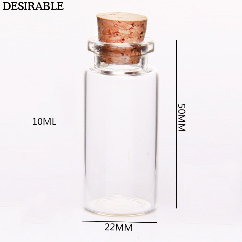 Mini bouteille de vœux bocaux en verre vide 5-10 pièces 50ml/20ml/15ml bricolage bouteille à dérive pour de décoration de mariage avec bouchon en liège