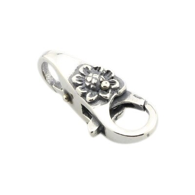 Genuine 925 Sterling Silver Charms Elephant Flower Leaves Heart Locks Lobster clasp Fit European Troll Bracelet Jewelry: lock 8