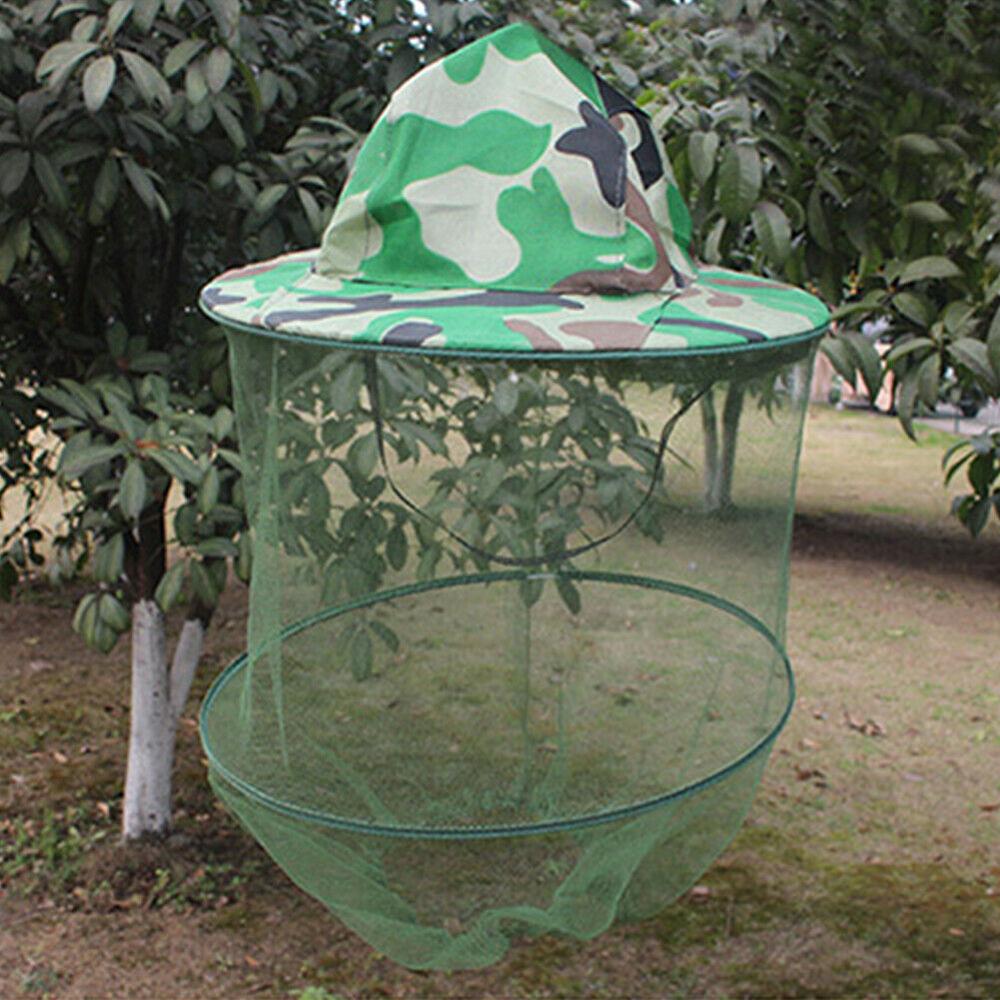 Slidbestandig camouflage biavlere bi hat slør anti-myg jungle hat udendørs solhat til markaktiviteter