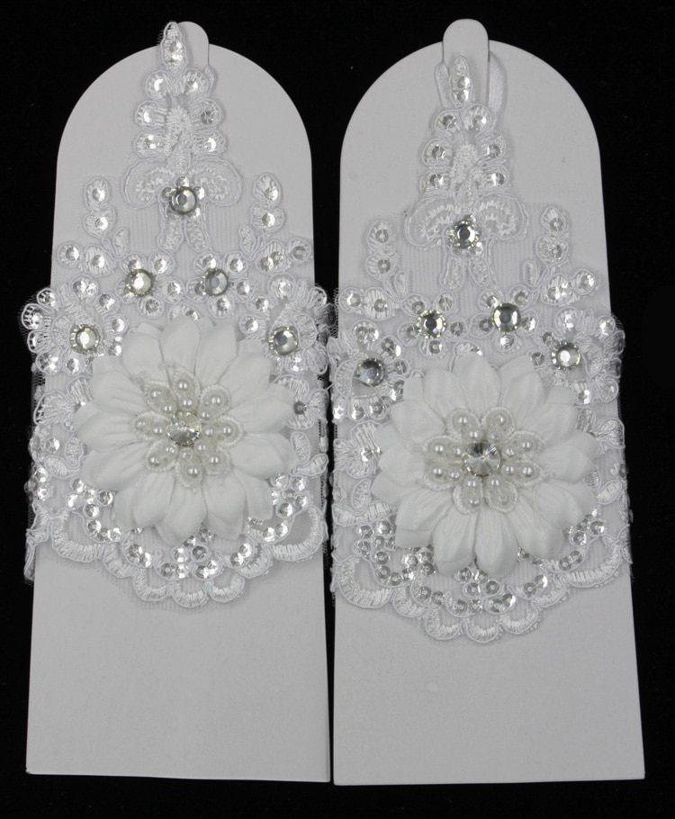 WLLHYF Korte kanten handschoenen voor dames, elegant voor theeparty, Halloween, vingerloze korte handschoenen voor bruiloftskostuumaccessoires, stijl 2, Eén Maat