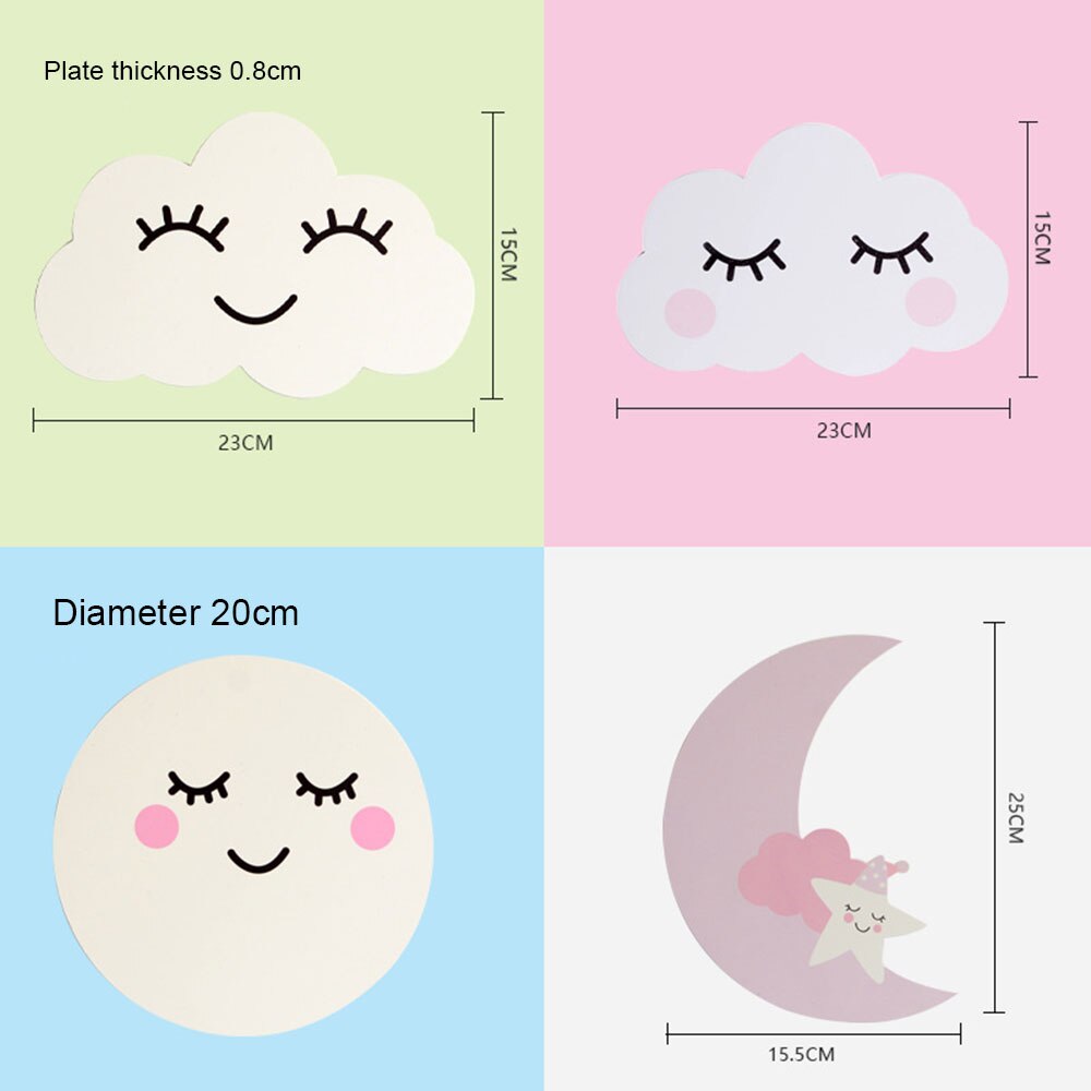 Adesivi murali in legno nuvole di coniglio decorativo bambini bambini telecamera da letto per bambini pannello in legno adesivo murale soggiorno decorazione domestica