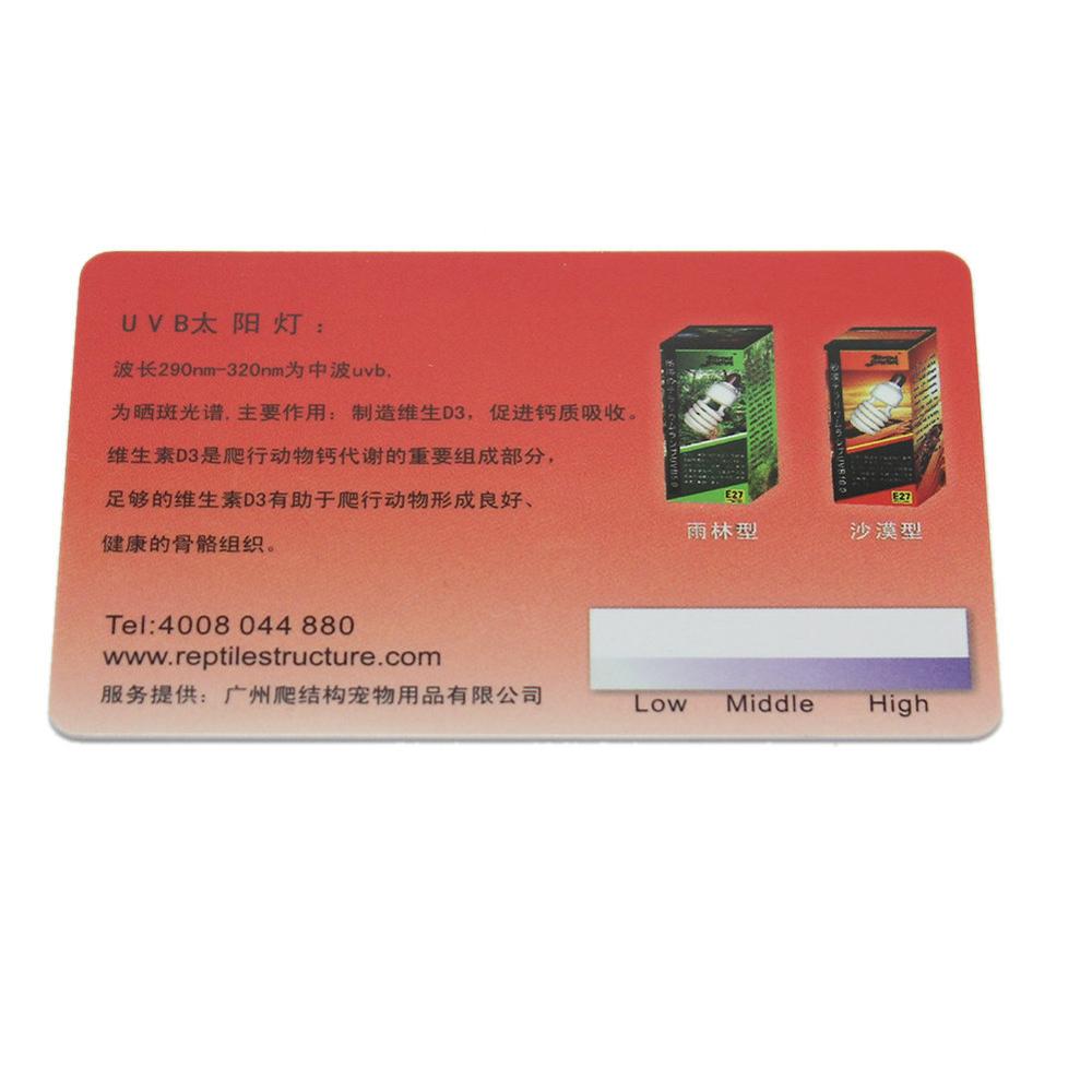 Lampe led UVB pour Terrarium de reptiles de , carte de Test PVB Orange pour le Test de santé des reptiles, 8.5x5.4 cm