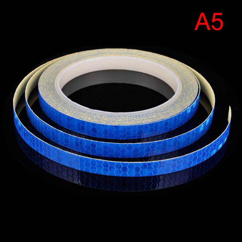 Sykkel reflekterende klistremerker sykling fluorescerende reflekterende tape mtb sykkel teip sikkerhetsdekor klistremerke tilbehør 1 cmx 8m: A5
