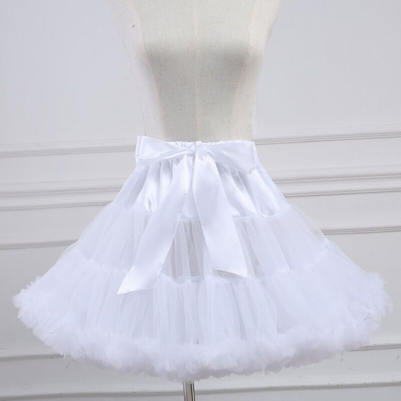 Bridal Petticoat ElasticHigh Waist Flared Tiered Ruffles Fishtail Crinoline Tutu Underskirt Princess Mesh Tulle Fluffy Petticoat