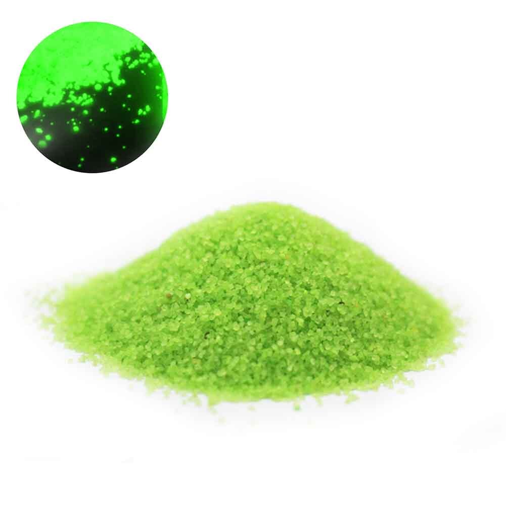 Önskar flaska fluorescerande lysande sand fisk akvarium dekor hem diy glöd i mörka barn fest för trädgårds ornament inte giftiga: Gulgrön