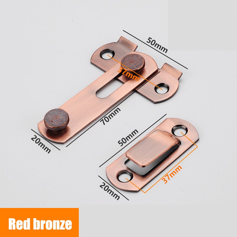Stainless steel bronze right angle bend lock easy to assemble bolt stainless steel door buckle cabinet stainless steel lock: Option 2