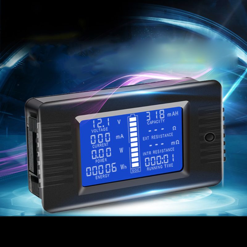 Dc 0-200v 0-300a batteritester voltmeter amperemeter strømspænding strømimpedans kapacitet energitidsmåler monitor
