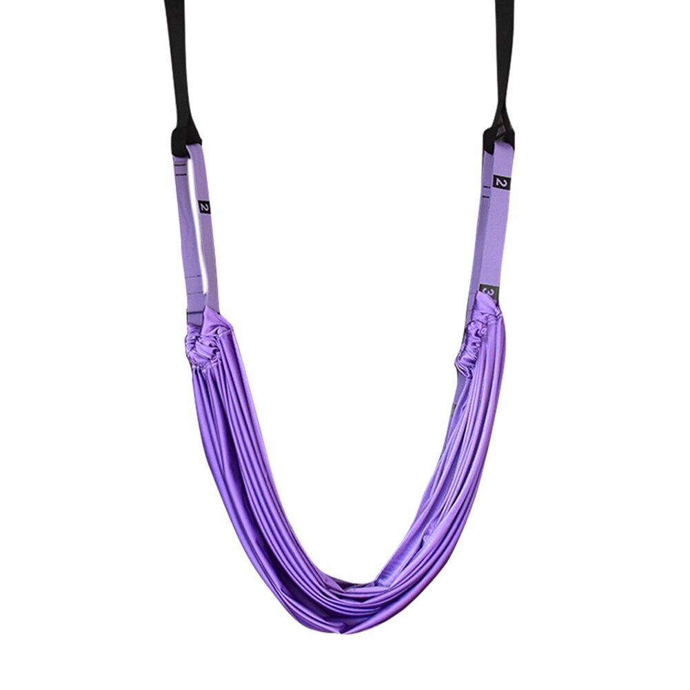 Flexible Gym Hanging Inversion Swing Aerial Yoga Hammock Stretcher Band Belt: Purple