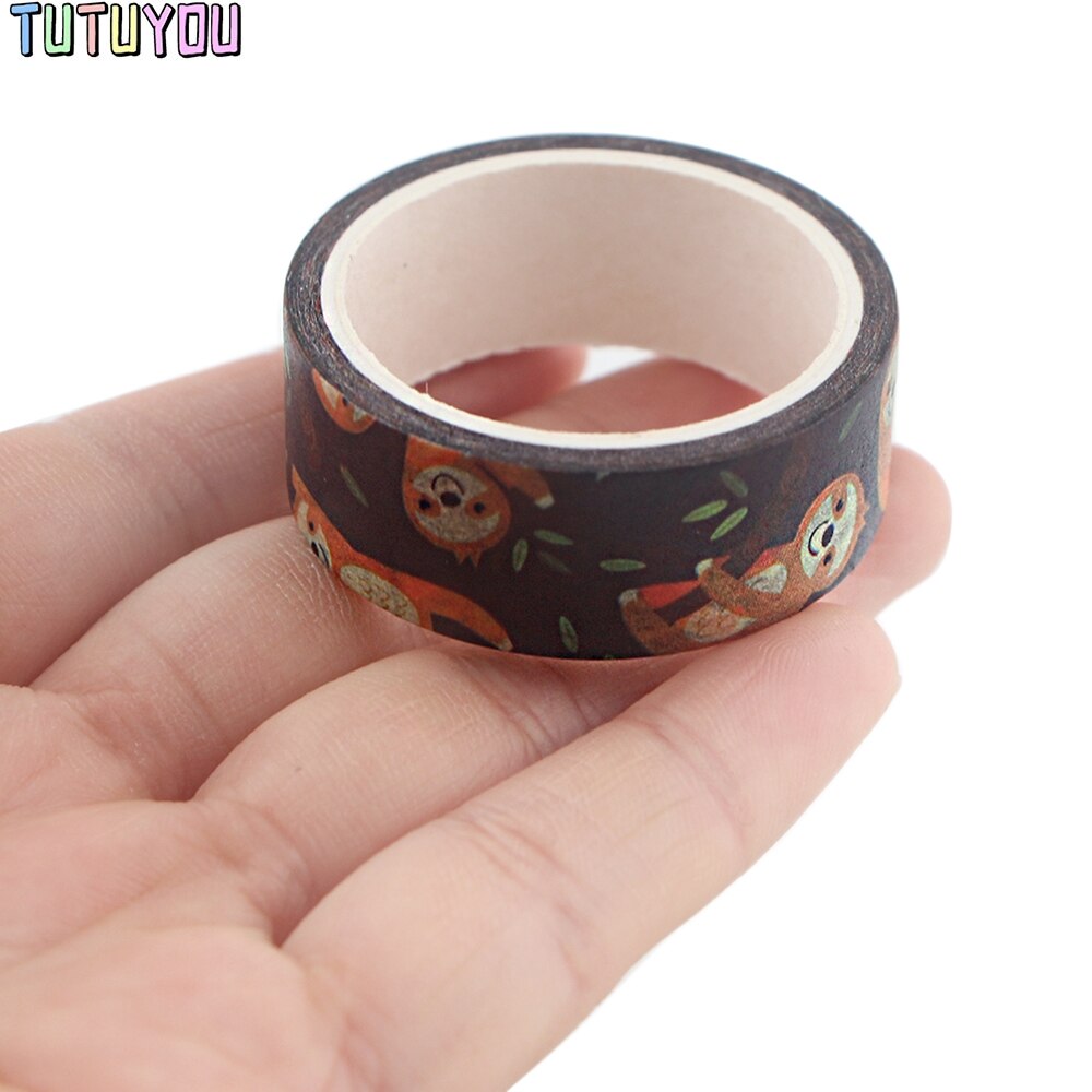 PC2497 1Pcs Animal Luiaard Washi Tapes Diy Schilderen Papier Tape Decoratieve Plakband Scrapbooking Stickers