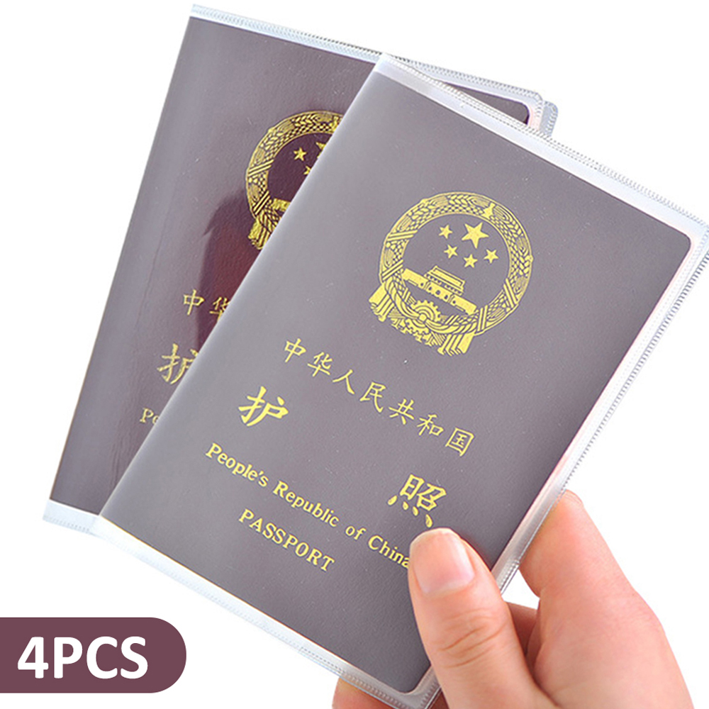 【Hete verkoop】1-4PCS paspoort beschermhoes transparant mat, PVC-materiaal waterdichte documentenhoes