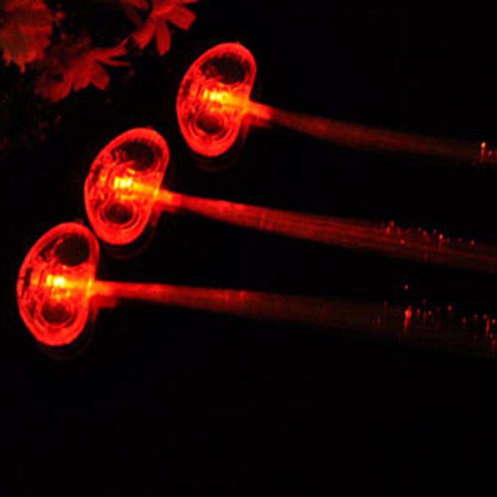 Neue Bunte Schmetterling Licht Fiber Optik Haar Zöpfe LED Perücken glühend Haarnadel Blitz-LED Haar flechten Clip Dekoration: Rot