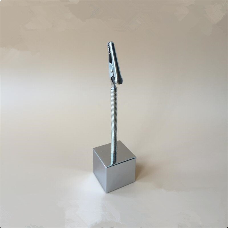 Metal Cube Base Card Note Holder Memo Clips Wedding Place Photo Message Clamps Business Card Holder Stand Office Desk Organizer
