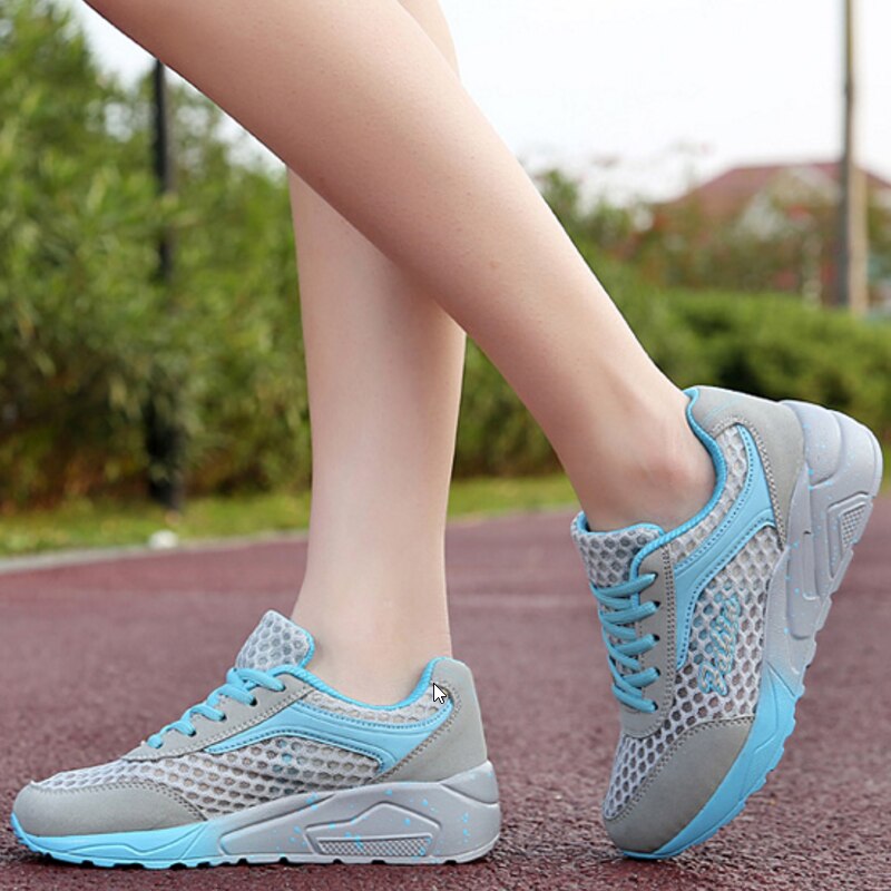 Women Swing Wedges Platform Toning Shoes Ladies Breathable Cushion Sneakers Shoes Outdoor Lightweight Slimming Sneakers AA60019