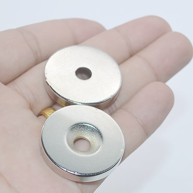 5pc N40 30mm x 5mm magneet Verzonken Neodymium Magneet Ring Gat 5mm Kleine Ronde Permanente Super sterke Krachtige Magnetische Magneten