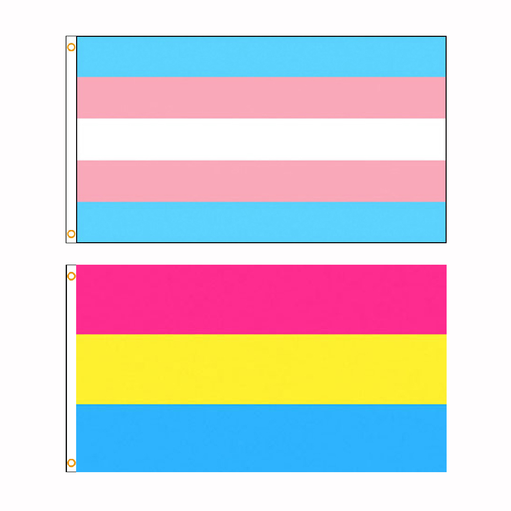 90X150 CM LGBT Trans Transgender Pride en omniseksuele Pride Pan Panseksuele vlag