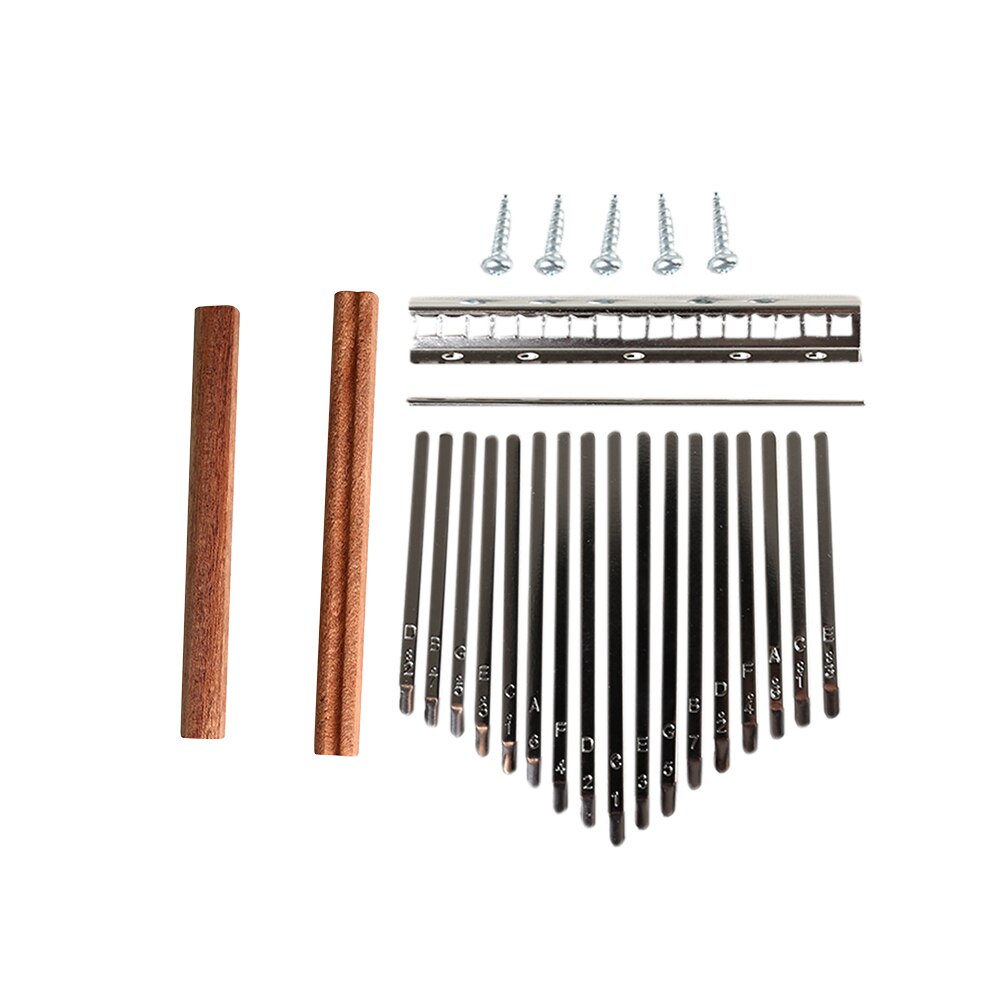 17-Key Kalimba Keys Tines DIY Set Durable Thumb Piano Steel Key Wood Bridge Shrapnel Lettering Keyboard Musical Accessories: Default Title
