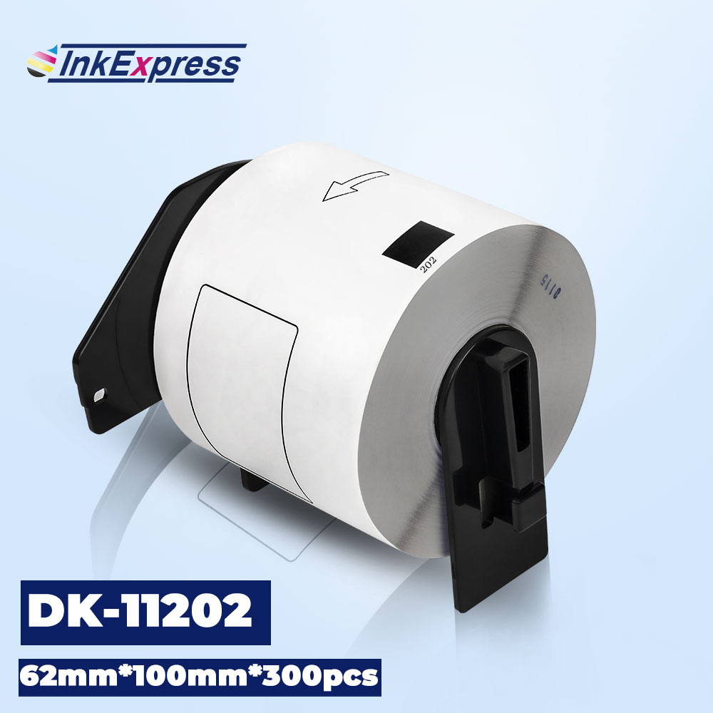 Rollo de etiquetas InkExpress para Brother DK-11202 etiqueta troquelada DK-1202 papel blanco etiqueta de papel térmico para Brother QL-500