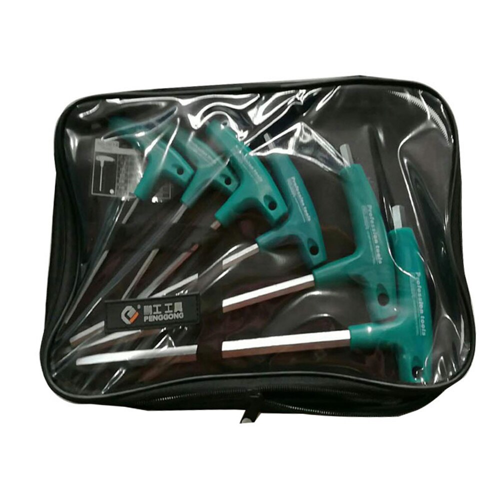 Unbrakonøgle håndværktøj holdbart hjemmebrug glat unbrakonøgle reparation skruetrækker flad plaststik t-håndtag skruer hardware