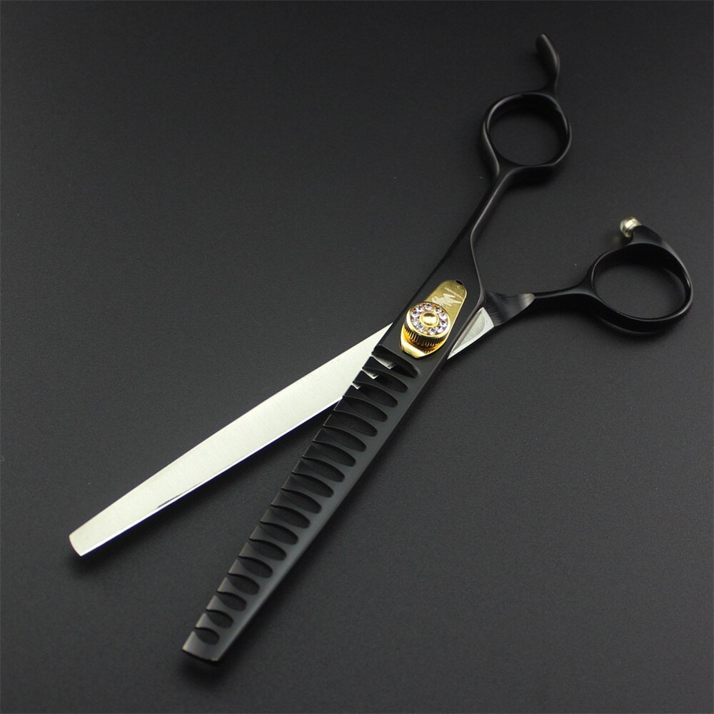 JP440C 7 Inch dog scissors grooming shears Pet grooming Thinning Scissors: Fl-7LT A BLACK