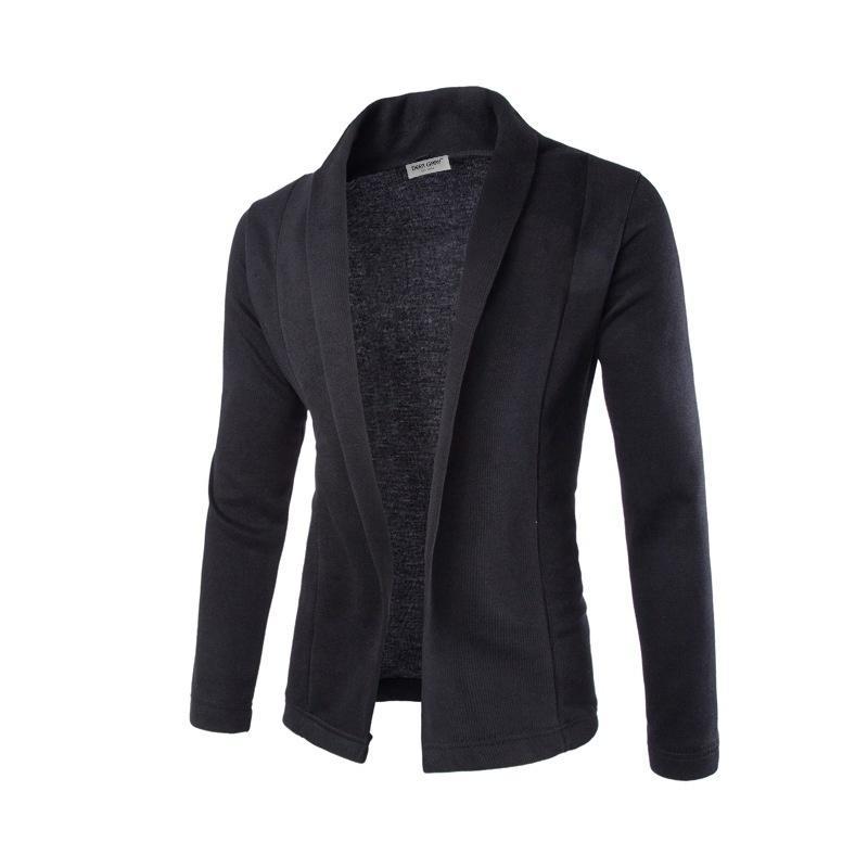 Zogaa Men's Sweater Blazer Autumn Winter Velvet Suit Jacket Solid Sweater Cardigan Coat Male Slim Fit Hombre Masculino