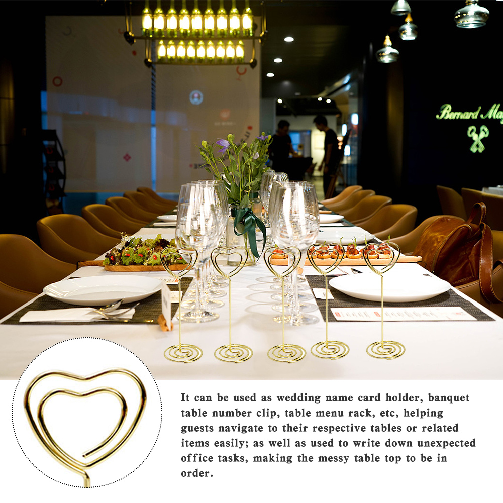 40pcs Centerpiece Reusable Display Party Anniversary Table Decor Restaurant Memo Clip Place Card Holder For Wedding Stable