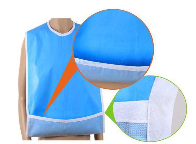 Bavoir de repas imperméable pour adulte | Bavoir protecteur pour vêtements, tablier de cuisine pour dîner