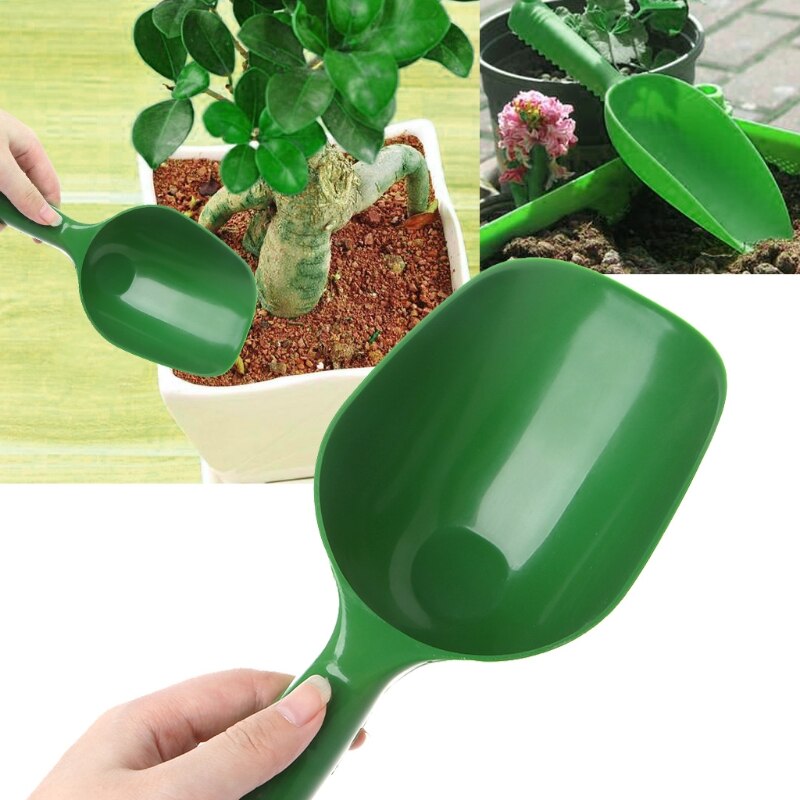 Cuchara de jardín multifunción suelo plástico pala tipo cuchara herramienta de excavación cultivo