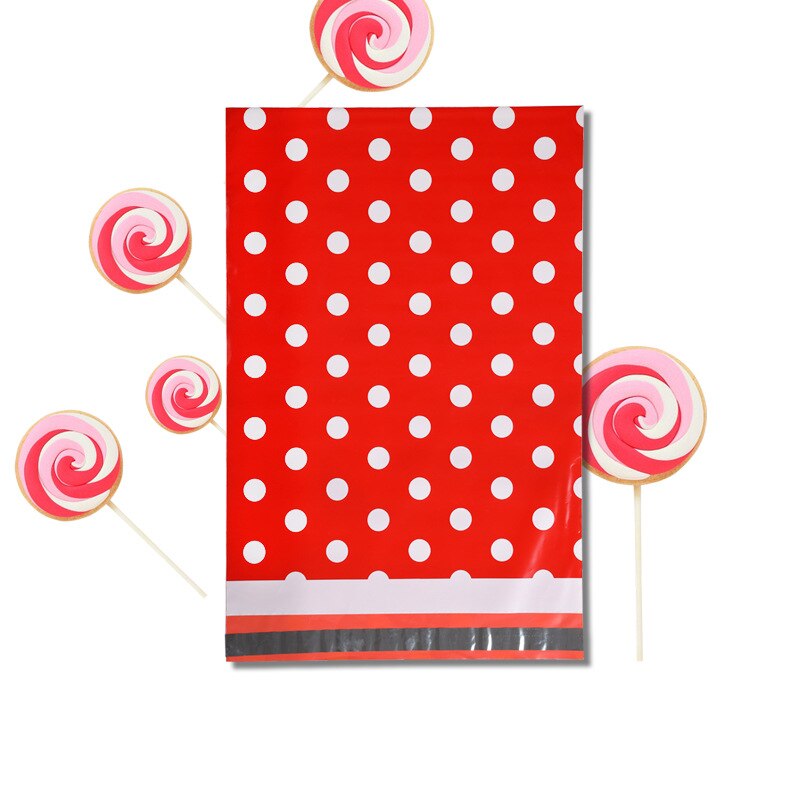 3 Maten Witte Stippen Koerier Envelop Witte Plastic Uitdrukkelijke Zak Zelfklevende Poly Mailers Postal Mailbag 50Pcs