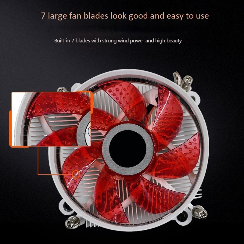 Cpu Cooler LED Luminous 9cm Fan 1366 Desktop Computer Cooler Silent for Pc