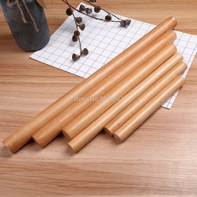 Rodillo de madera para cocina, herramienta de cocina para hornear masa, accesorios de 16/30/50CM, 5 tamaños,
