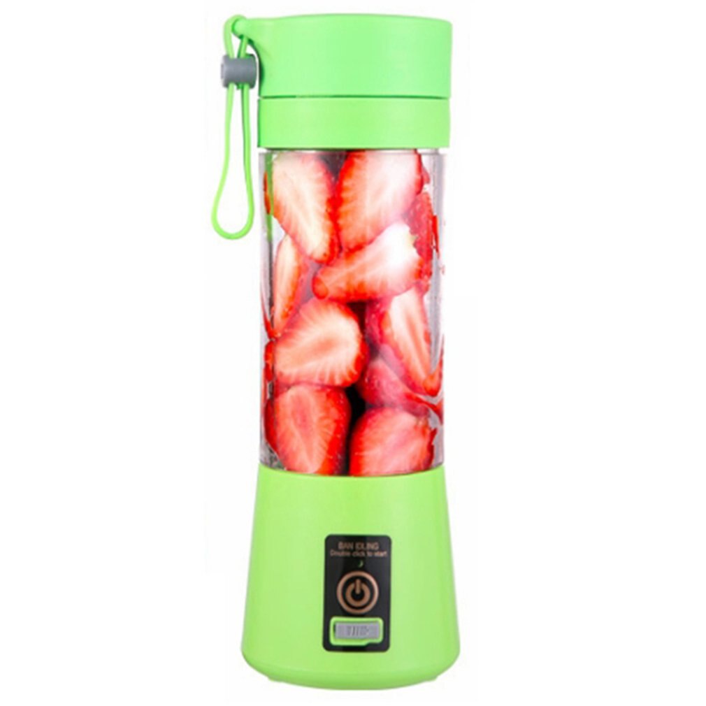 portable blender usb mixer electric juicer machine smoothie blender mini food processor personal blender cup juice blenders: green