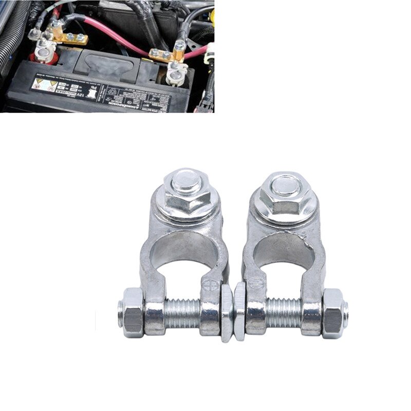 2Pcs Car Battery Connector Post Battery Terminal Pile Cap Charging Clamp Connector Car Truck Battery Terminal Connector