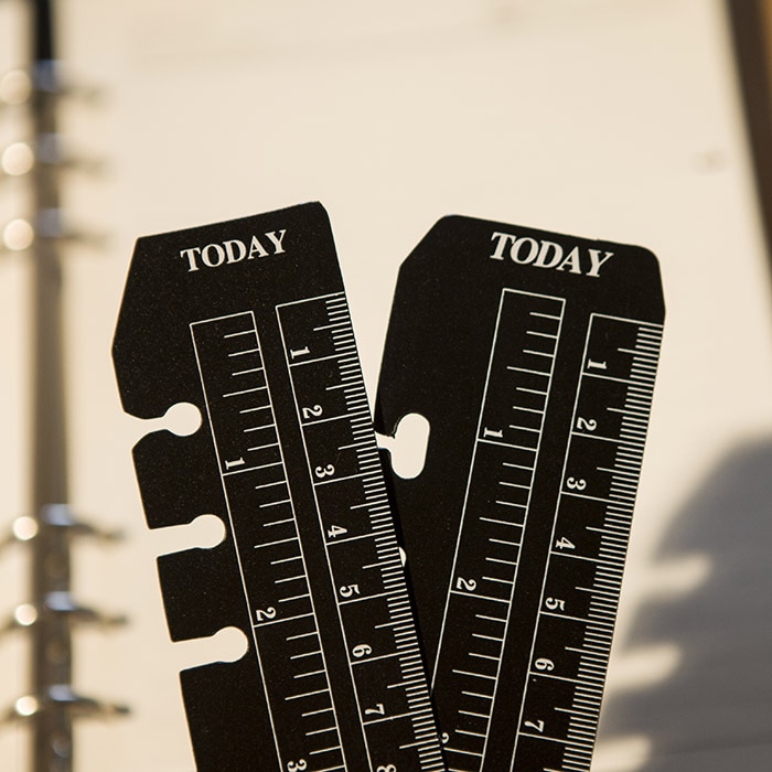 Filofax Notebook A5 A6 TODAY Bookmark Ruler Straight Rulers Tool For Kids Student School Supplies