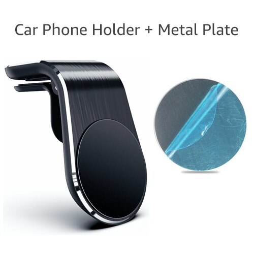 360 Metalen Magnetische Auto Telefoon Houder Voor Samsung S20 Huawei P40 Xiaomi 11 10 Magneet Gps Mount Houder Stand Voor iphone 12 11X7: Black Phone Holder