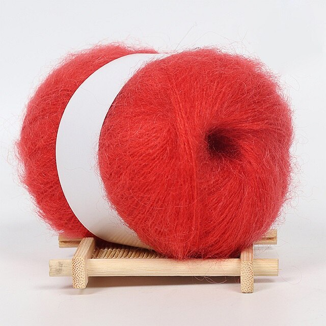 25G Zachte Dunne Mohair Garen Voor Breien Trui Fijne Pluche Wol Haak Garen Hand Geweven Garen Fiber Licht effen Kleur: 4
