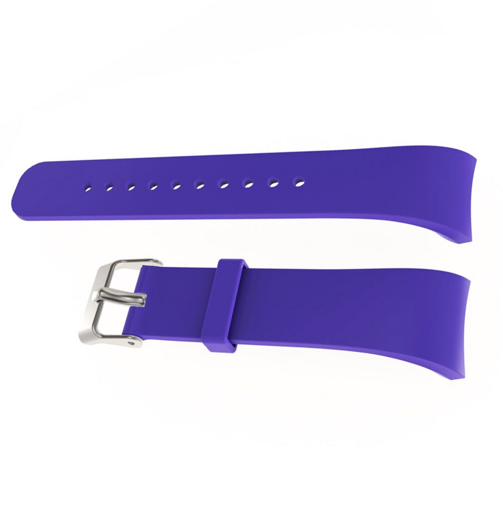 Mode Horloge Bands Luxe Siliconen Horloge Vervanging Band Strap Voor Samsung Gear Fit 2 SM-R360 Sport Smart Horloge Bandjes Correa: Paars