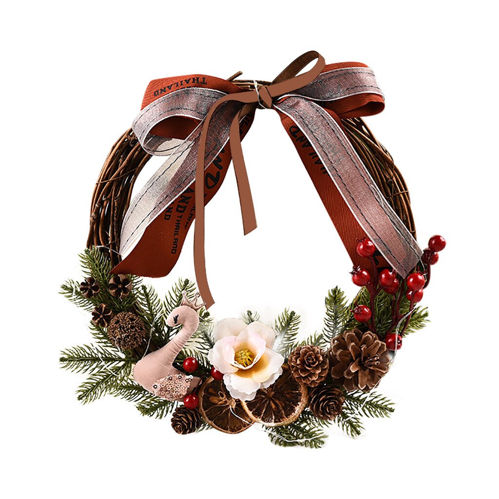 Kerstversiering Hanger Winkelcentrum Rotan Krans Deur Hanger Kerstkrans Decoraties Dorp Krans