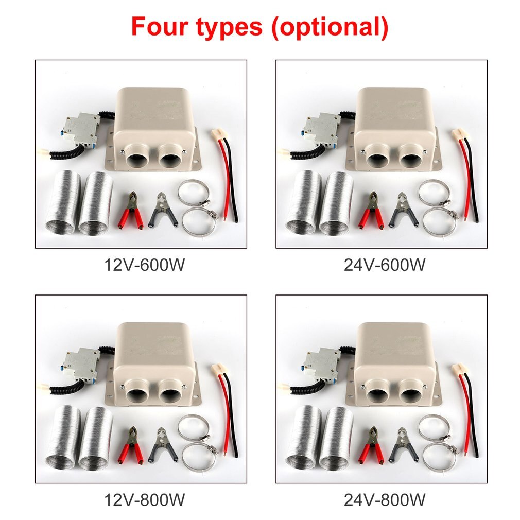12V/24V 800W voiture chauffage voiture verre dégivreur fenêtre chauffage 2 sortie d'air hiver sèche Auto chauffage brumisateur éliminateur CE