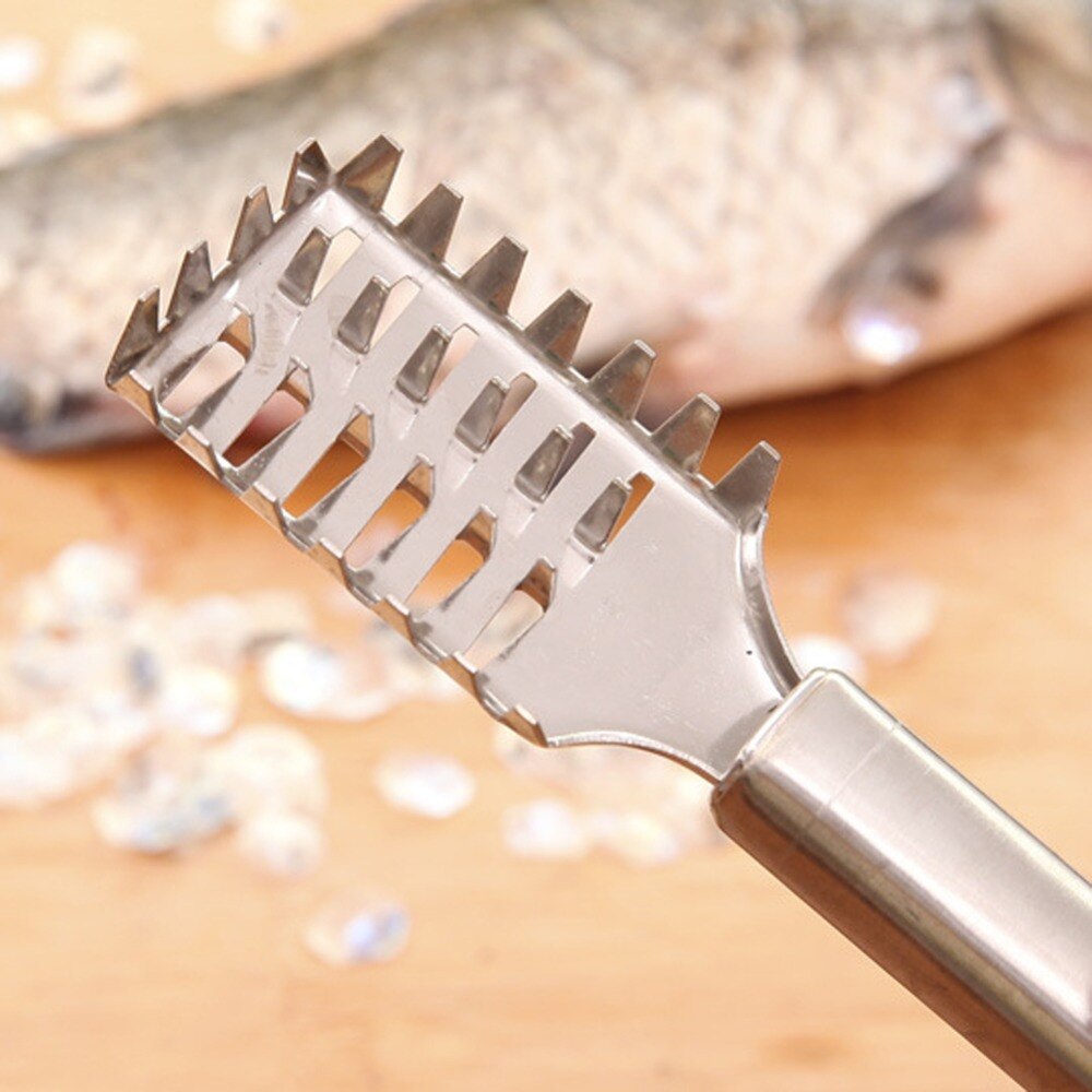 Keuken Gadgets Vis Huid Remover Rvs Schrapen Schubben Borstel Raspen Vis Schoonmaken Peeler Scaler Schraper